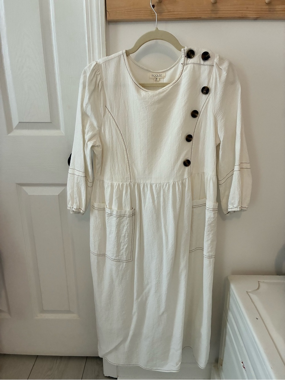 Roolee White Midi Dress